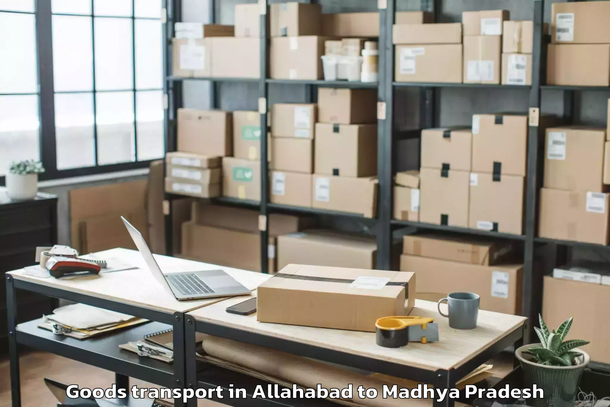 Hassle-Free Allahabad to Sanwer Goods Transport